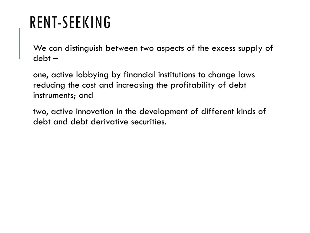 rent seeking