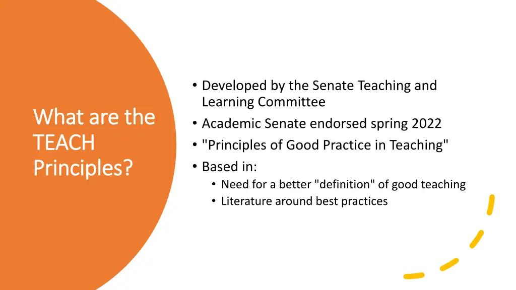 developed by the senate teaching and learning