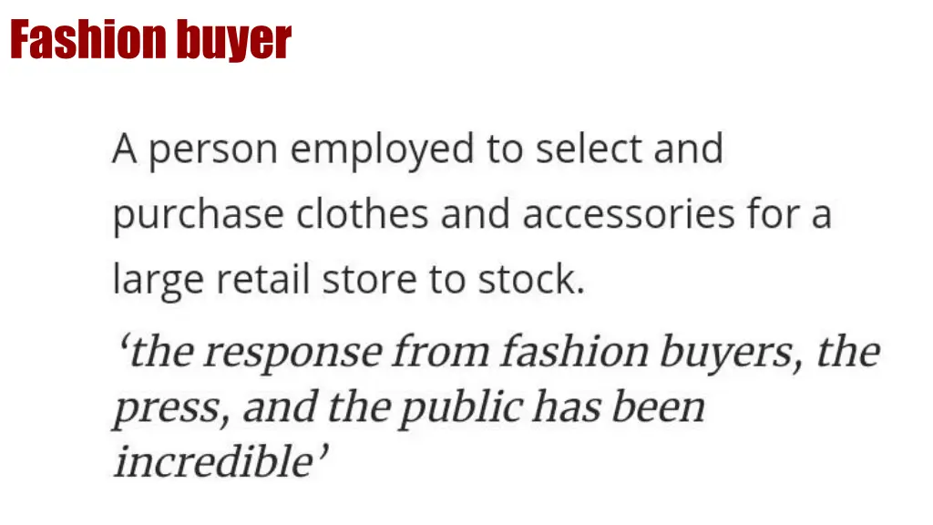 fashion buyer