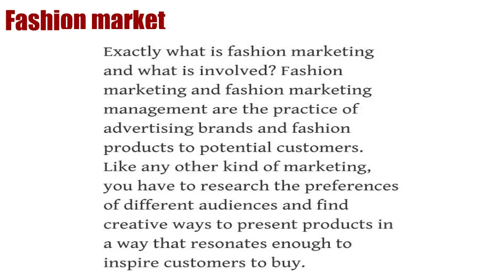 fashion market