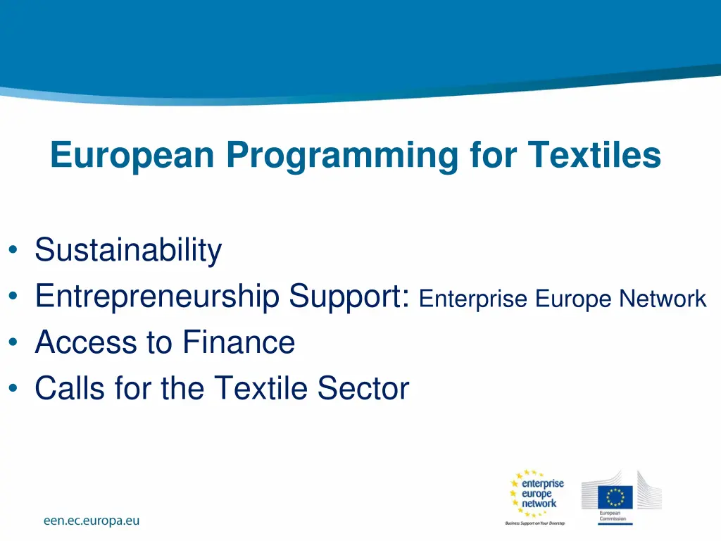 european programming for textiles