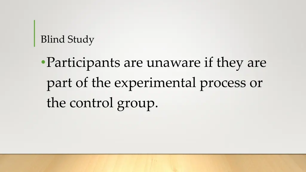 blind study