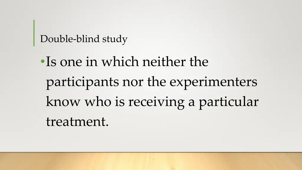double blind study