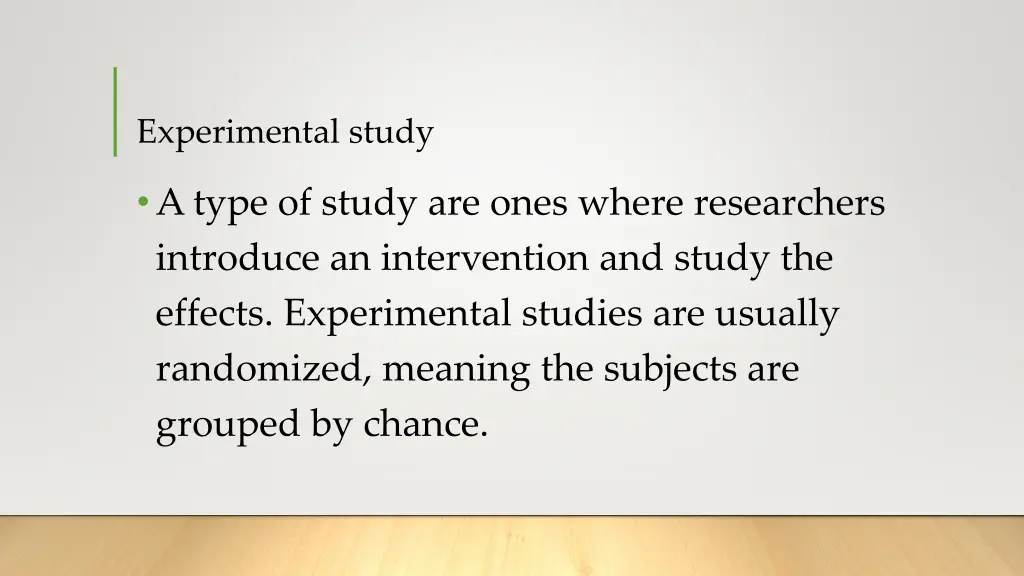 experimental study