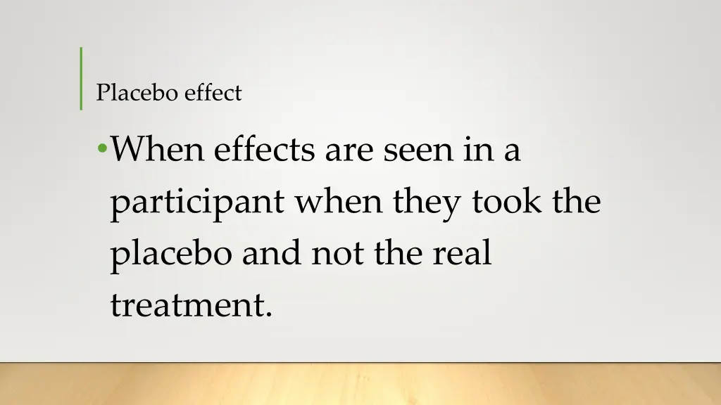 placebo effect