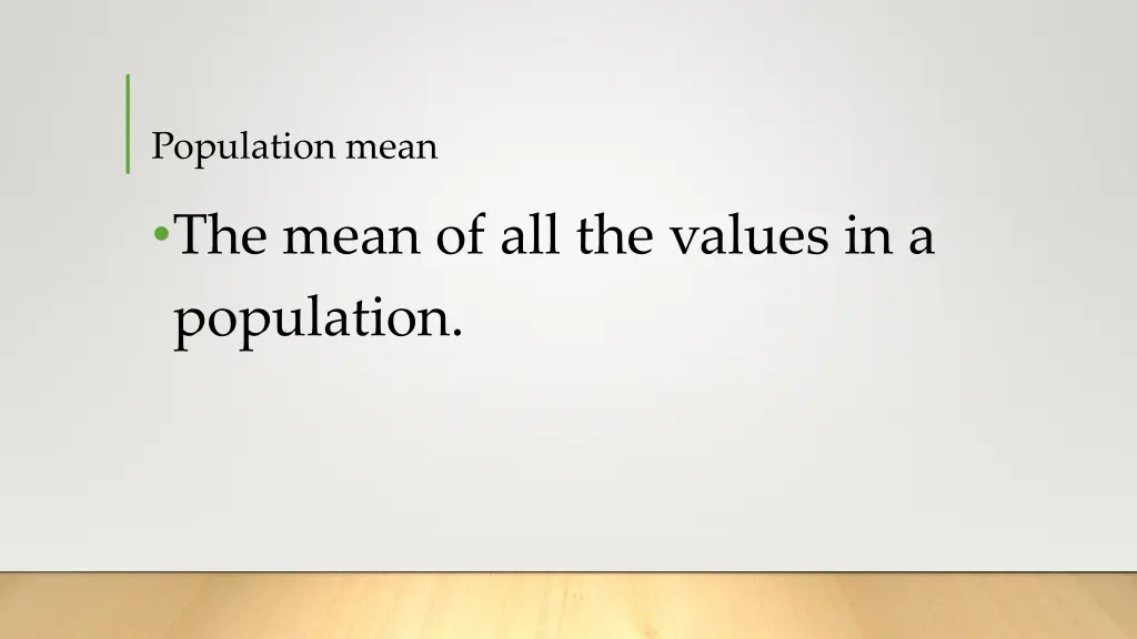 population mean