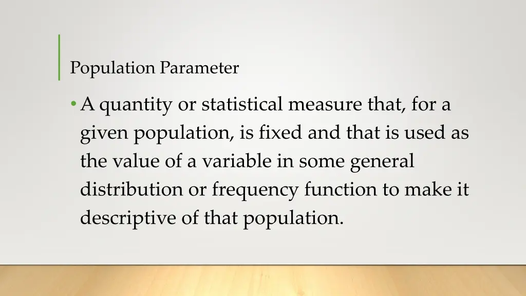 population parameter