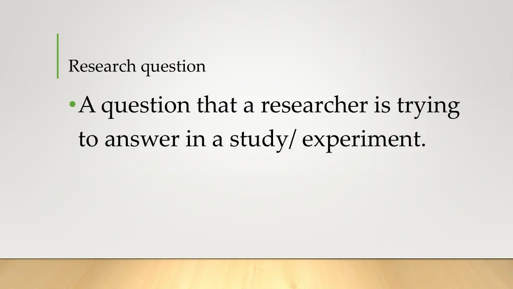 research question