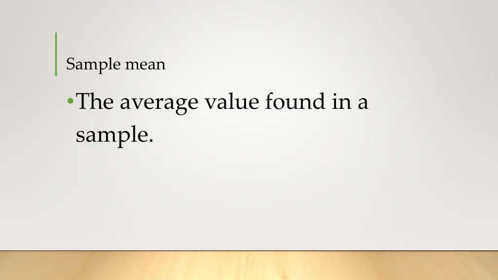 sample mean