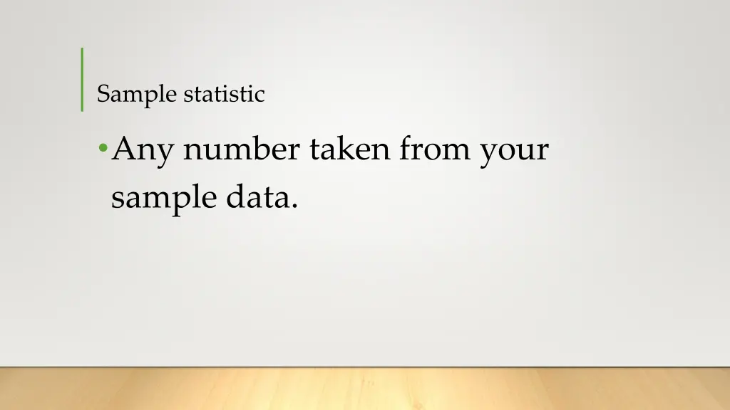 sample statistic