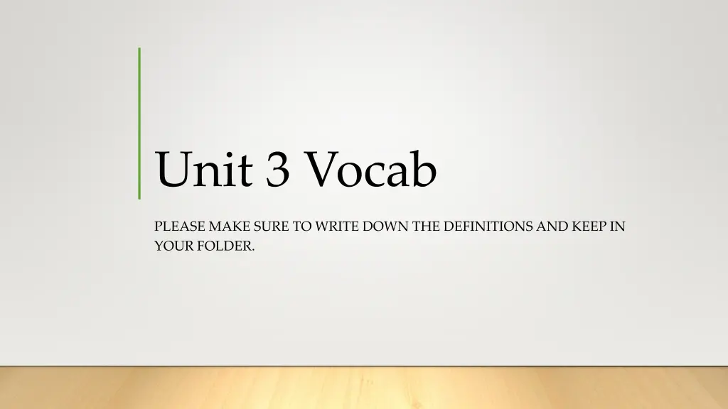 unit 3 vocab