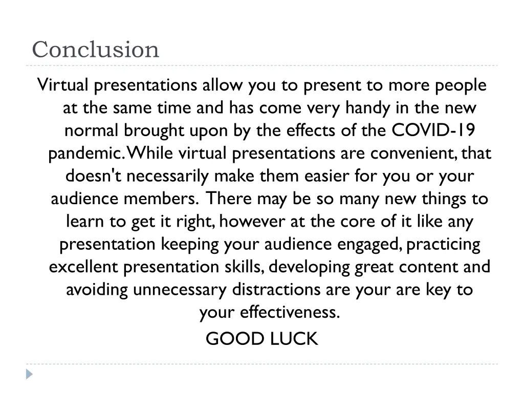 conclusion