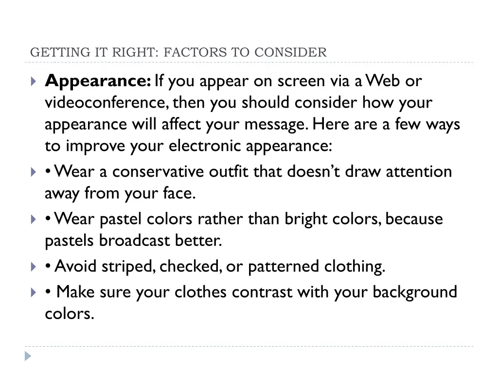 getting it right factors to consider 2
