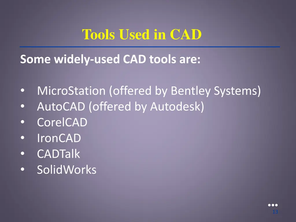 tools used in cad 1