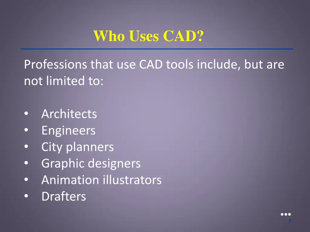 who uses cad 1