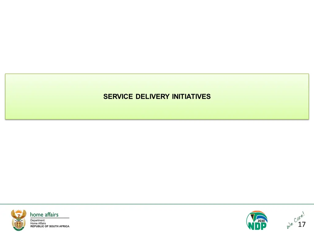 service delivery initiatives