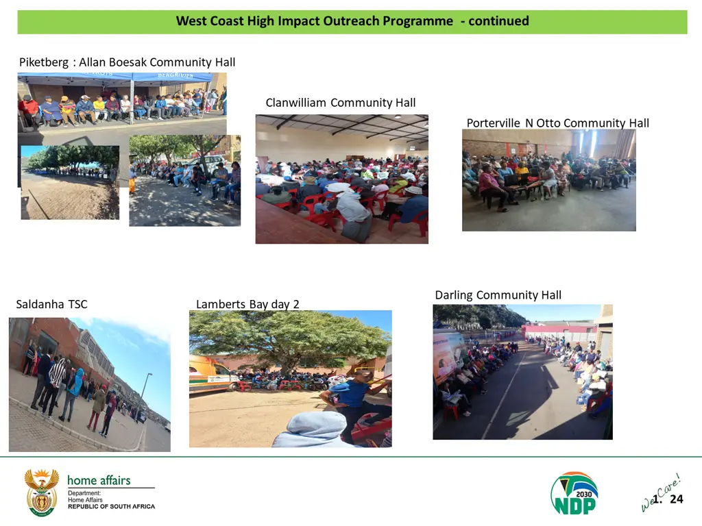 west coast high impact outreach programme