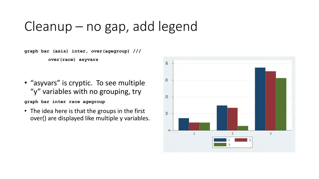 cleanup no gap add legend