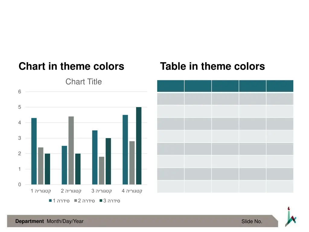 chart in theme colors