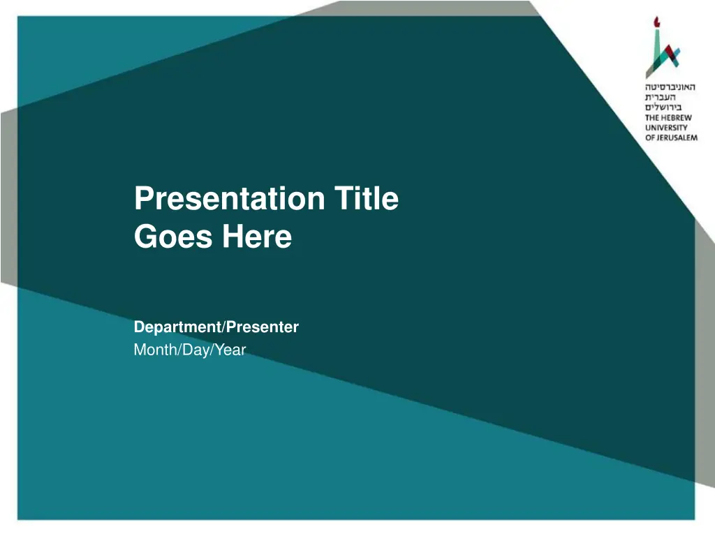 presentation title goes here
