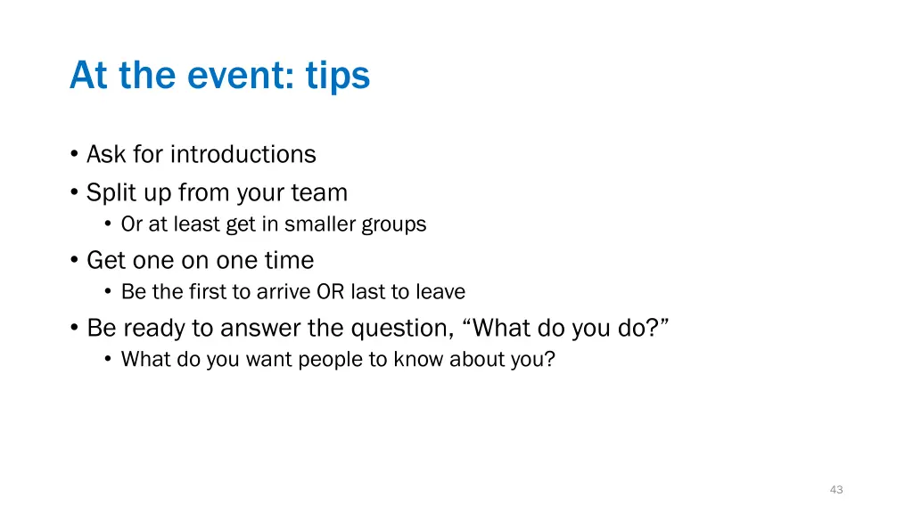 at the event tips