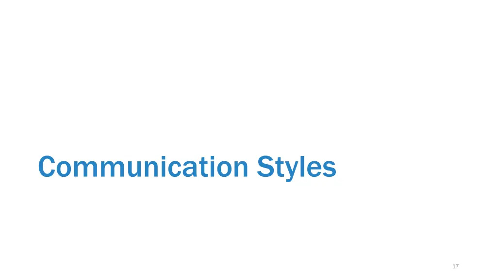 communication styles