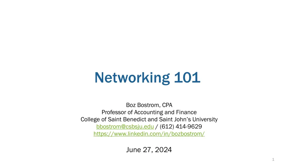 networking 101