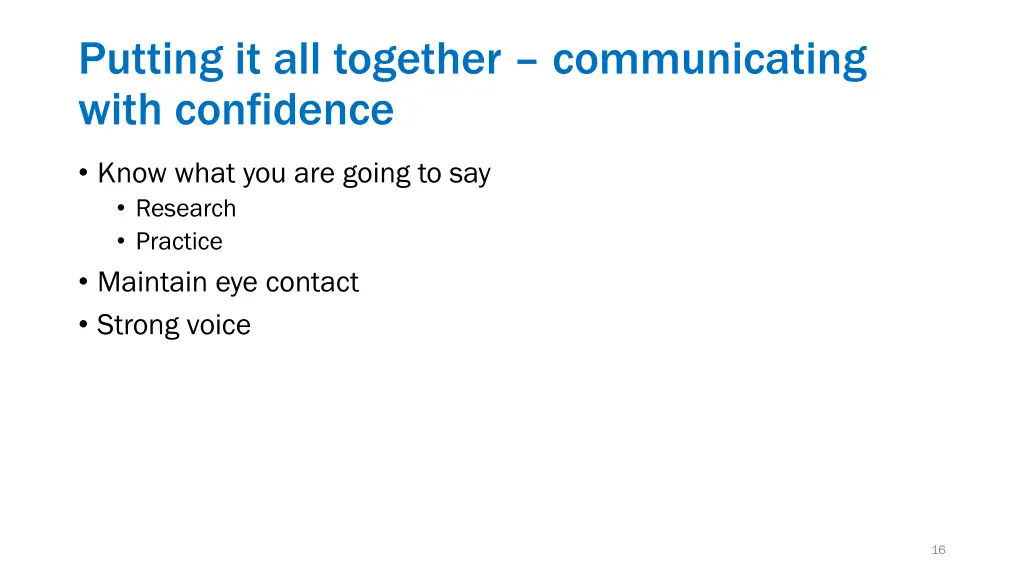 putting it all together communicating with