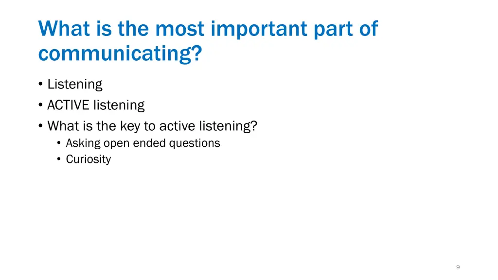what is the most important part of communicating