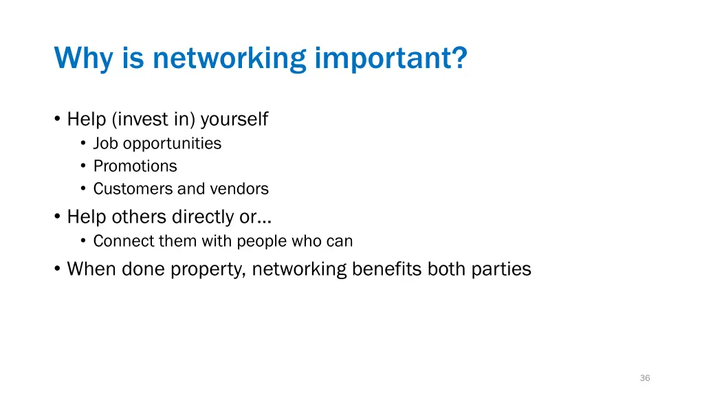 why is networking important