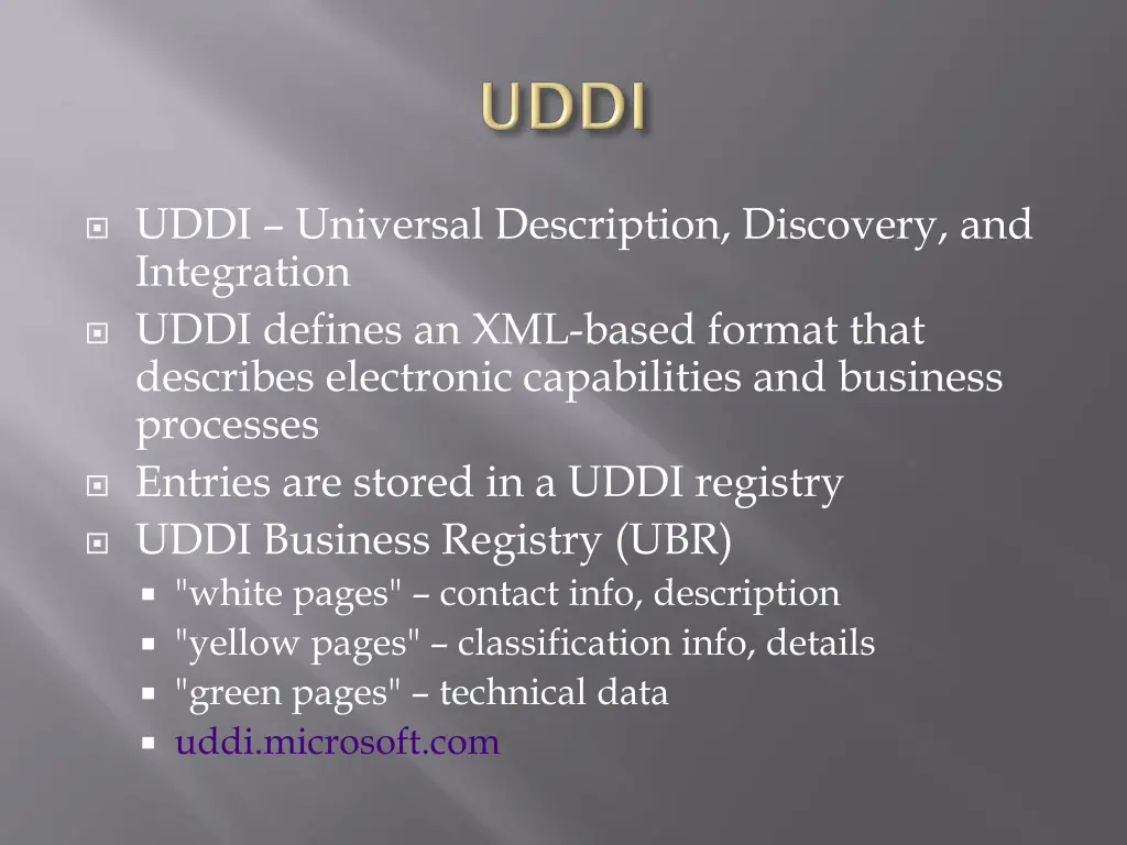 uddi universal description discovery