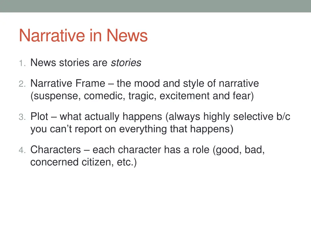 narrative in news