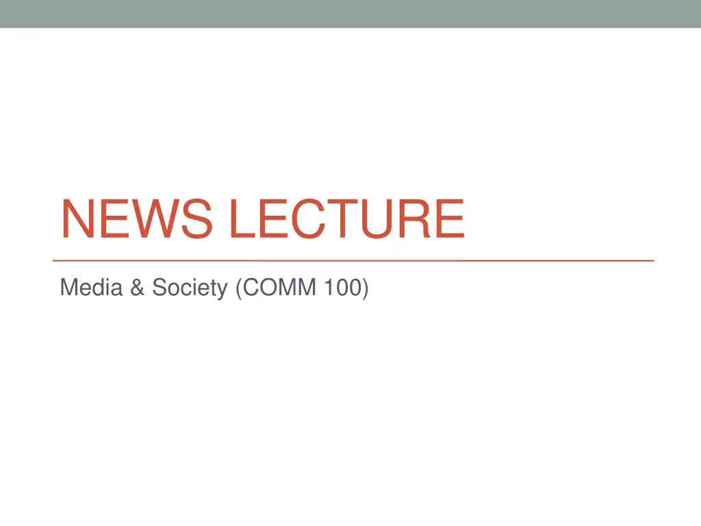 news lecture