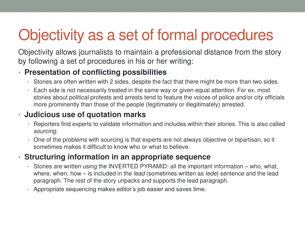 objectivity as a set of formal procedures