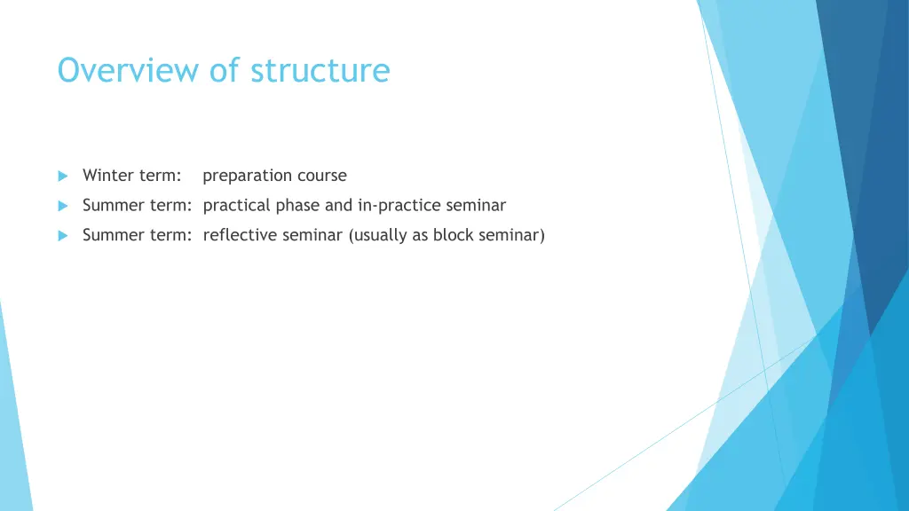 overview of structure