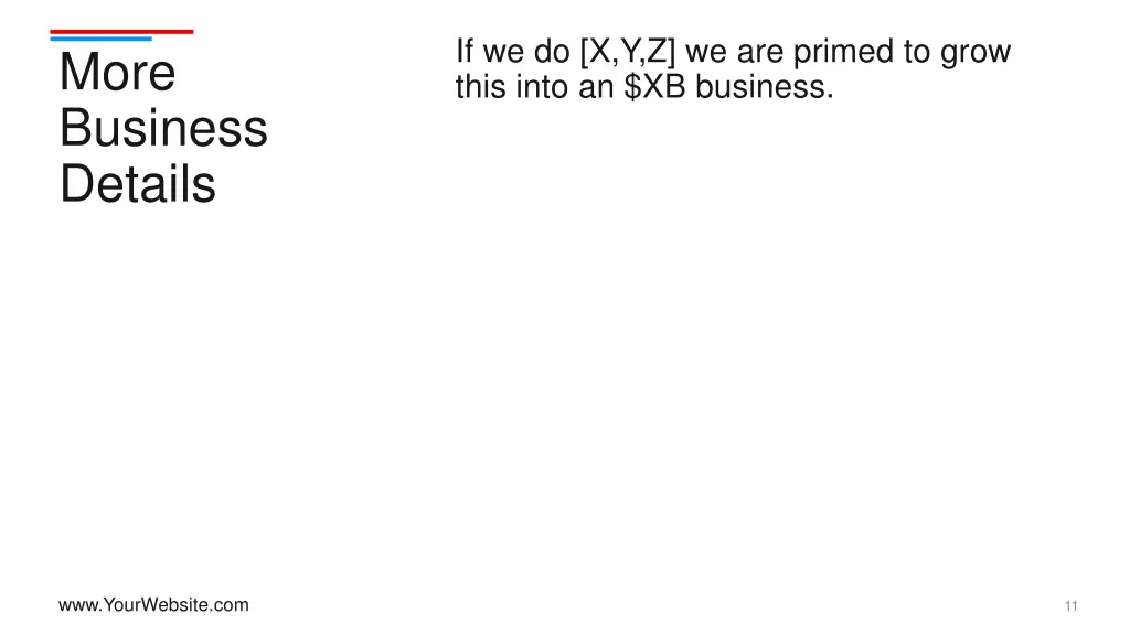 if we do x y z we are primed to grow this into