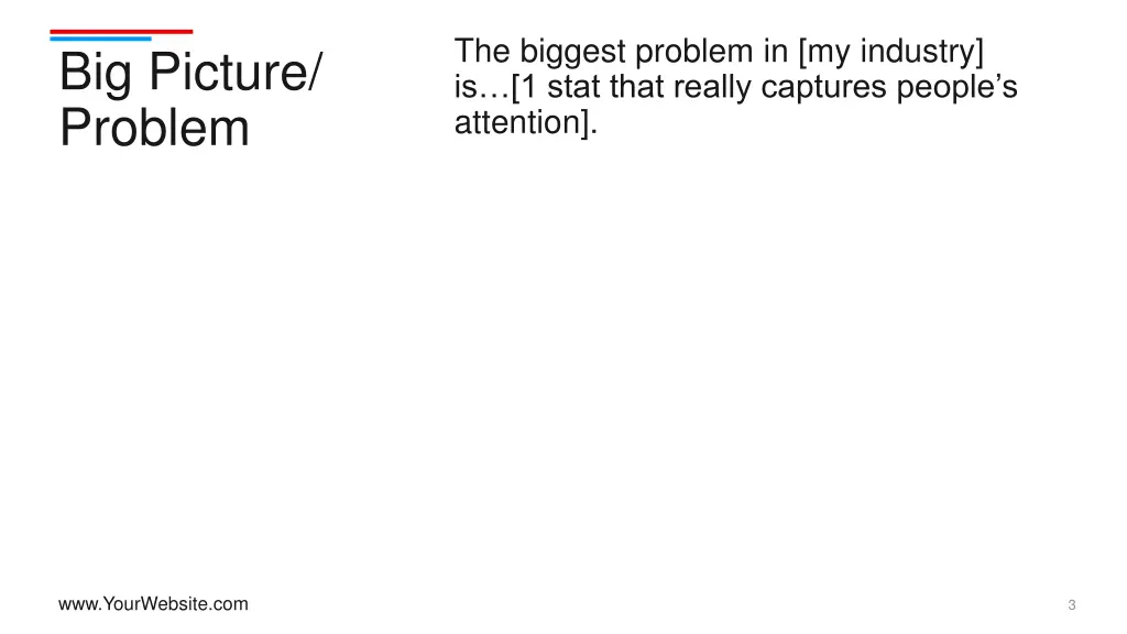 the biggest problem in my industry is 1 stat that