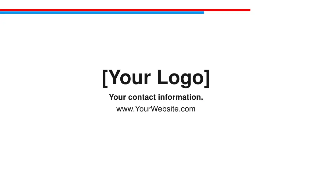 your logo your contact information