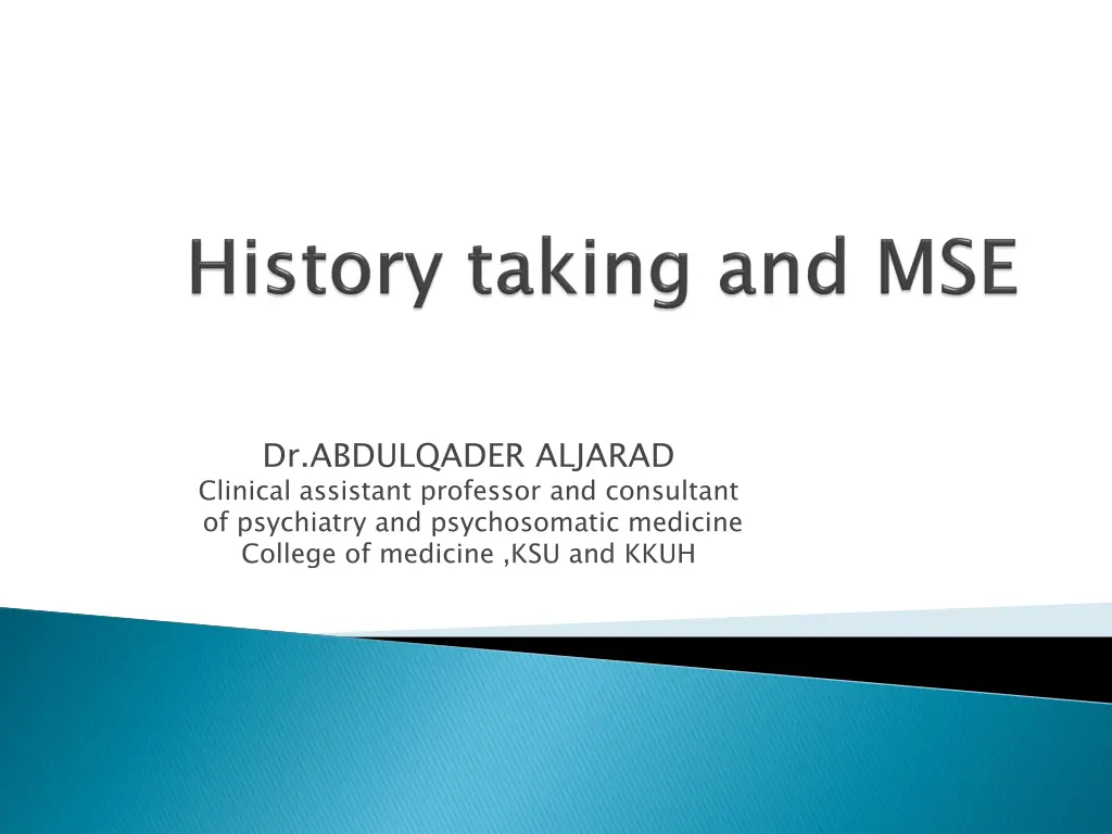 dr abdulqader aljarad clinical assistant