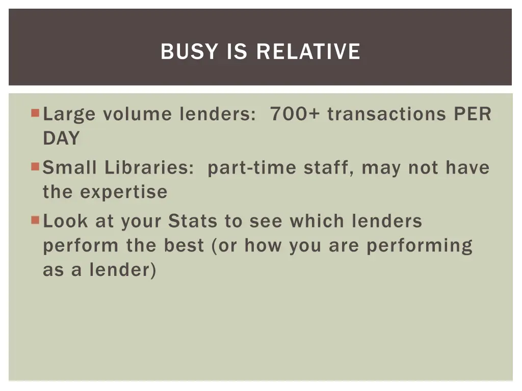 busy is relative