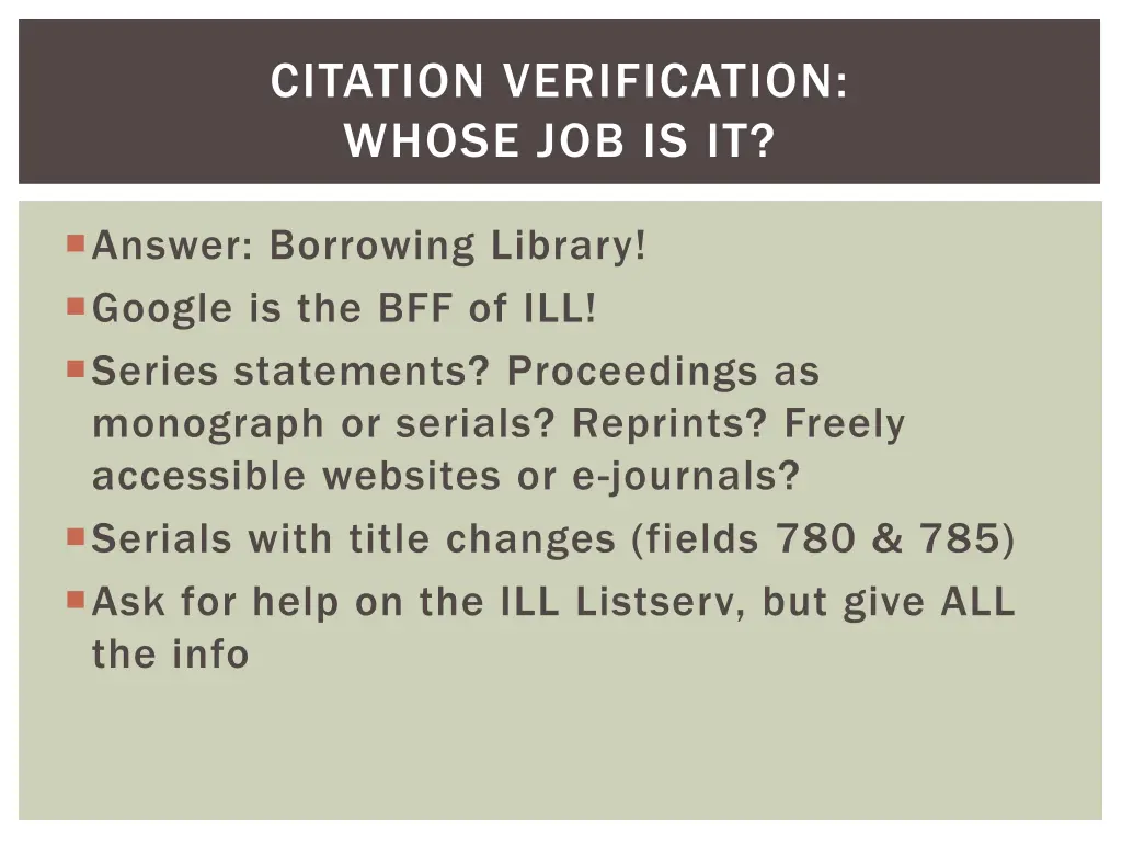 citation verification whose job is it