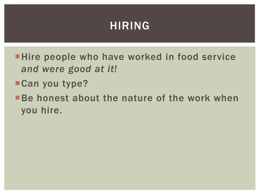 hiring