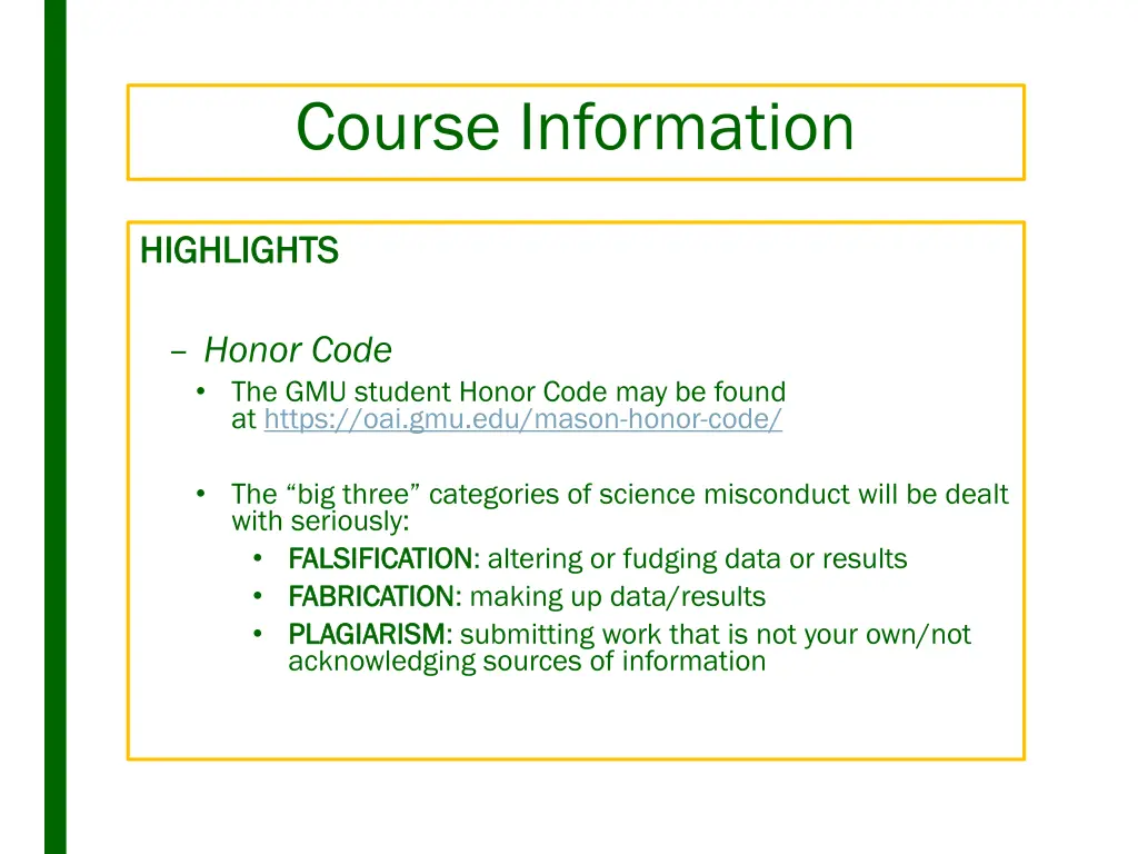 course information 2