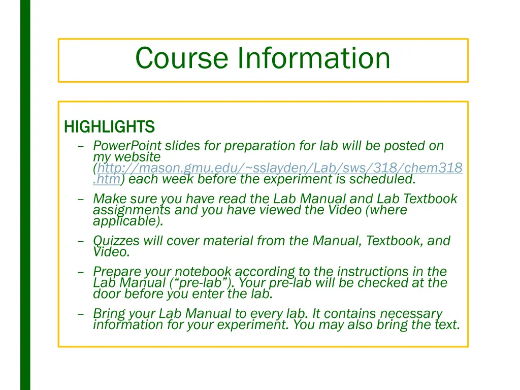 course information 5