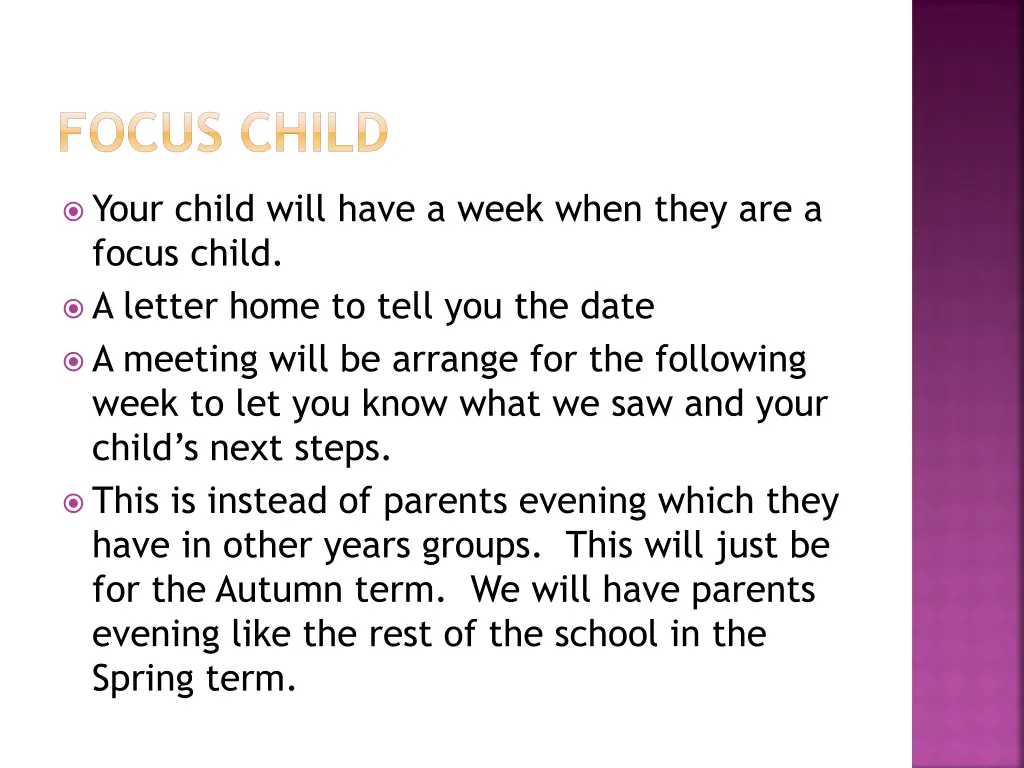 focus child