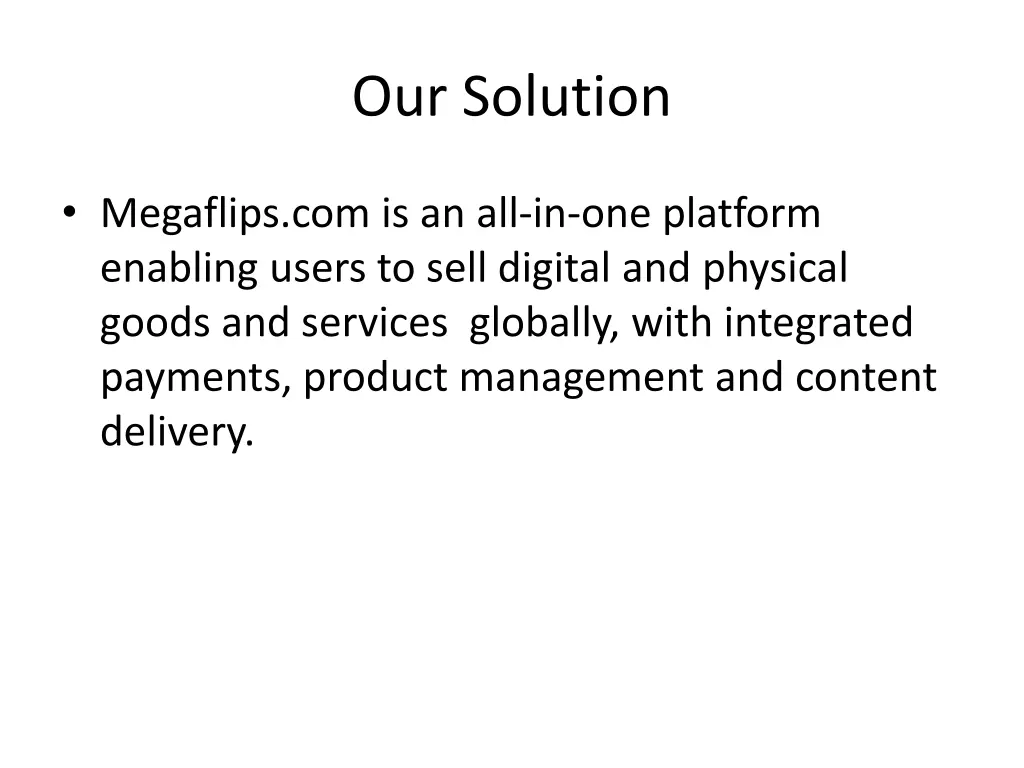 our solution