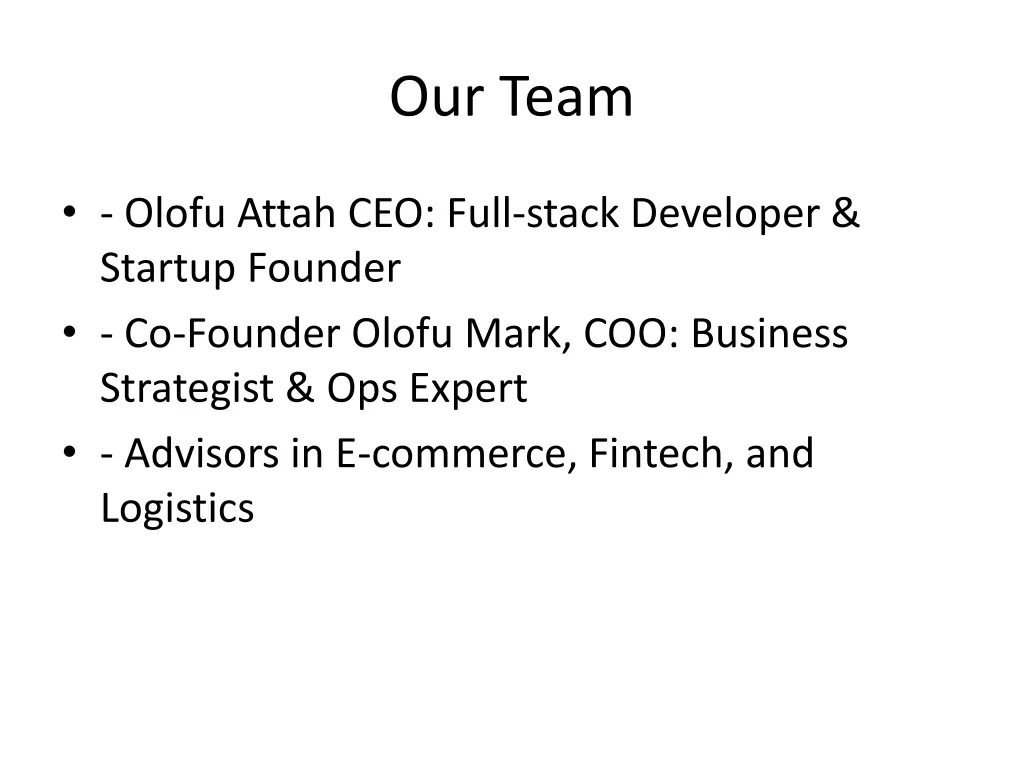 our team