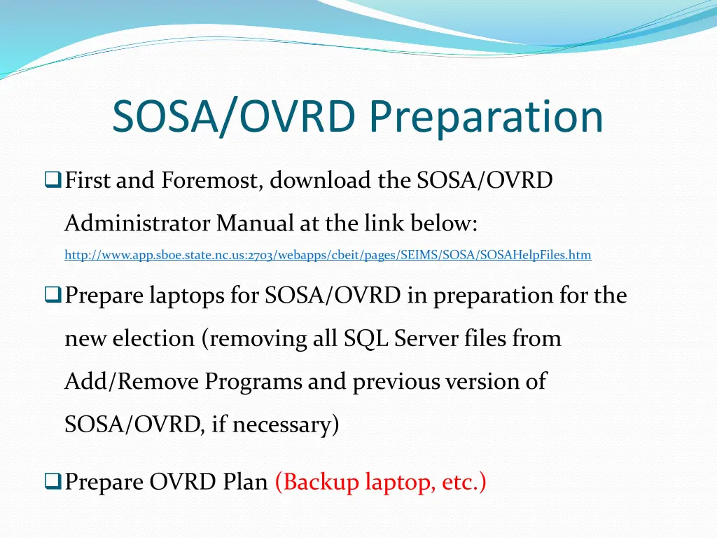 sosa ovrd preparation 1