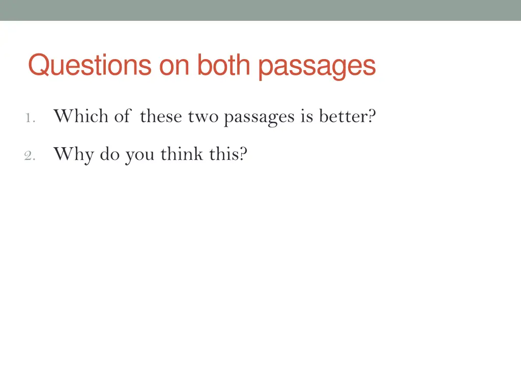 questions on both passages