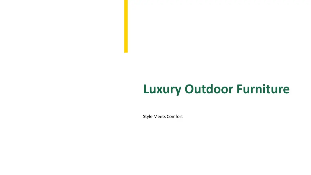 luxury outdoor furniture